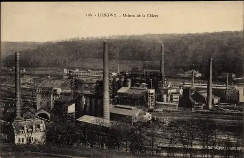 Ak Longwy Meurthe et Moselle, Usines de la Chiers