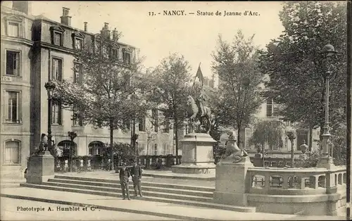 Ak Nancy Meurthe et Moselle, Statue de Jeanne d'Arc