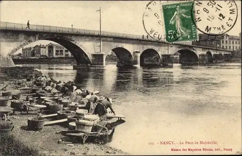 Ak Nancy Meurthe et Moselle Lothringen, Le Pont de Malzéville