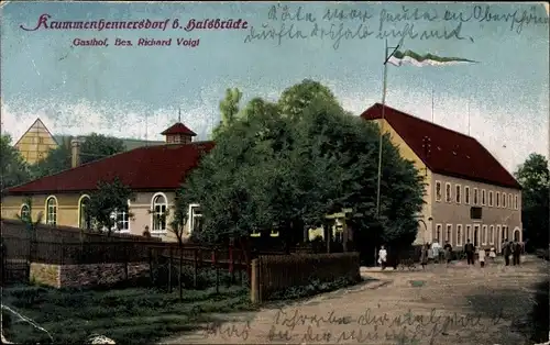 Ak Krummenhennersdorf Halsbrücke, Gasthof