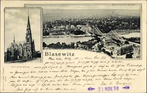 Ak Dresden Blasewitz, Heil. Geist Kirche, Gesamtansicht