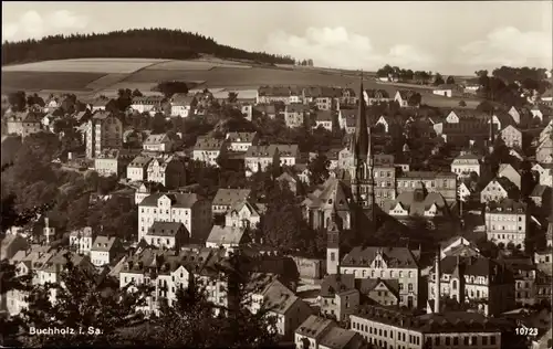 Ak Annaberg Buchholz im Erzgebirge, Stadtübersicht