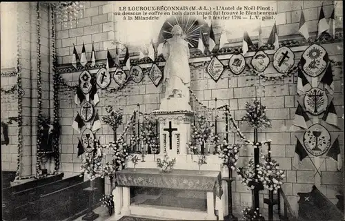 Ak Le Louroux Béconnais Maine et Loire, L'Autel de Noel Pinot
