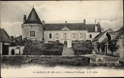 Ak Grézillé Maine et Loire, Château d' Alligny