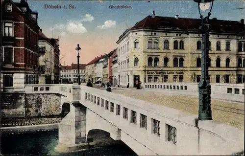 Ak Döbeln in Mittelsachsen, Oberbrücke, Likörfabrik