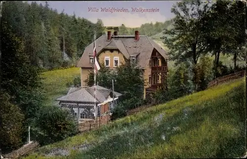 Ak Wolkenstein im Erzgebirge, Villa Waldfrieden