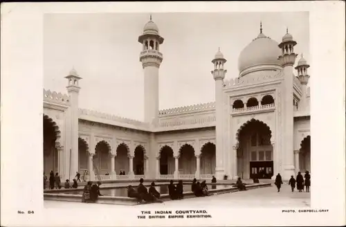 Ak The Indian Courtyard, The British Empire Exhibition, Britische Ausstellung