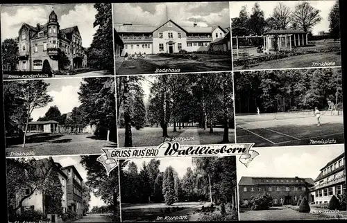 Ak Bad Waldliesborn in Westfalen, Kinderheim, Badehaus, Trinkhalle, Tennisplatz, St. Anna Haus