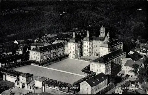 Ak Bensberg Bergisch Gladbach, Fliegeraufnahme vom Schloss