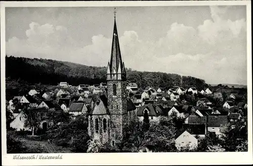 Ak Wilsenroth Dornburg im Westerwald Hessen, Gesamtansicht mit Kirche