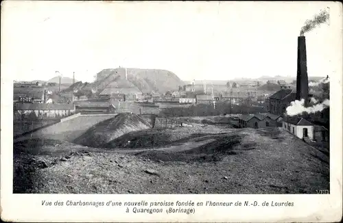 Ak Quaregnon Hennegau Wallonien, Vue des Charbonnages d'une nouvelle paroisse