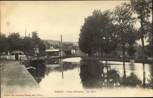 Ak Nancy Meurthe et Moselle, Saint Sebastien, Le Port