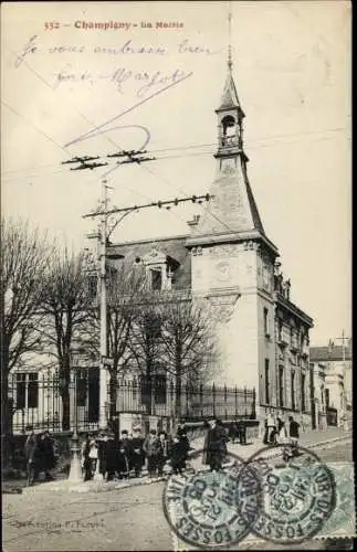 Ak Champigny sur Marne Val de Marne, La Mairie