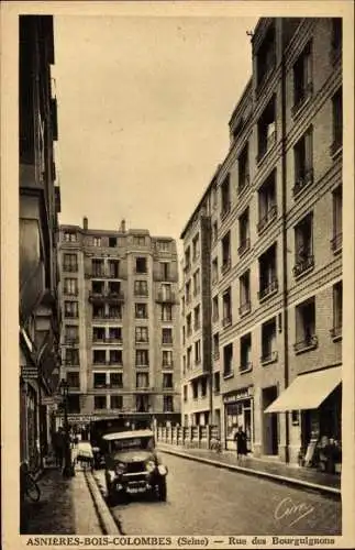 Ak Asnières Bois Colombes Hauts-de-Seine, Rue des Bourguignons