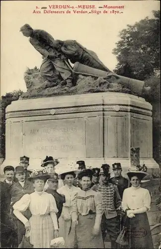 Ak Verdun Meuse, Monument aux Defenseurs de Verdun, Siege de 1870