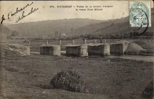 Ak Huelgoat Finistere, Vallee de la riviere d'Argent le vieux Pont Mikael