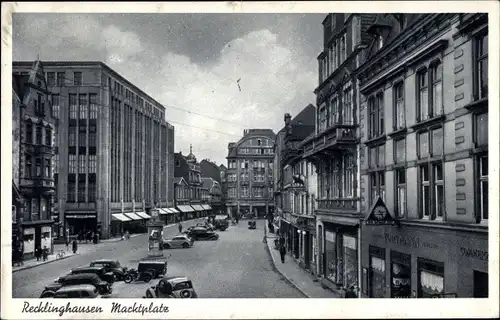 Ak Recklinghausen im Ruhrgebiet, Marktplatz