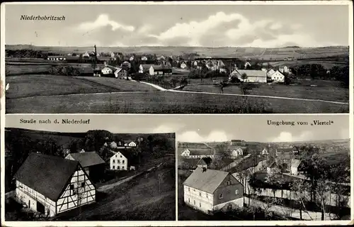 Ak Niederbobritzsch Bobritzsch Hilbersdorf im Erzgebirge, Panorama, Umgebung v. Viertel