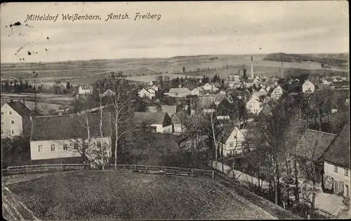 Ak Berthelsdorf Weißenborn im Erzgebirge, Panorama