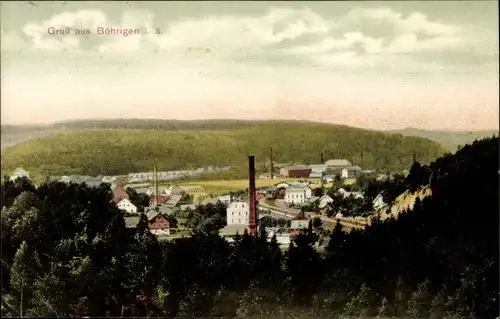 Ak Böhrigen Striegistal Sachsen, Blick auf den Ort