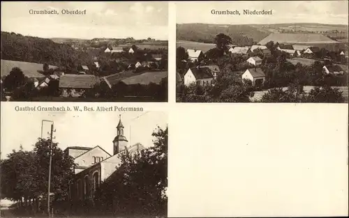 Ak Grumbach Sachsen, Oberdorf, Niederdorf, Gasthof