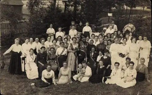 Foto Ak Sayda im Erzgebirge, Schützenfest, Gruppenaufnahme