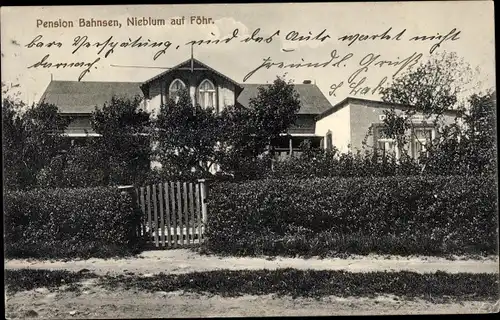 Ak Nieblum auf der Insel Föhr Nordfriesland, Pension Bahnsen