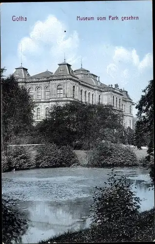 Ak Gotha in Thüringen, Museum vom Park gesehen