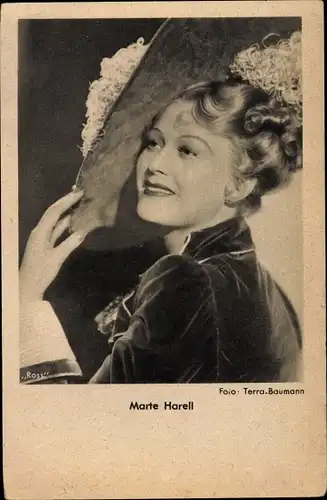Ak Schauspielerin Marte Harell, Portrait