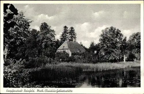 Ak Reinfeld in Holstein, Math. Claudius Geburtsstätte