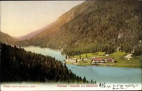 Ak Tirol Österreich, Plansee, Gasthof zur Seespitze