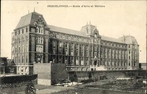 Ak Erquelinnes Wallonien Hennegau, Ecole d'Arts et Metiers