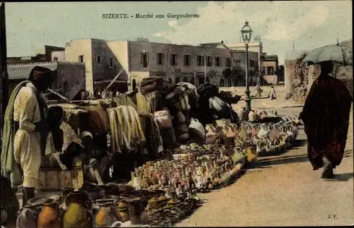 Ak Bizerte Tunesien, Marche aux Gargoulettes, Maghreb
