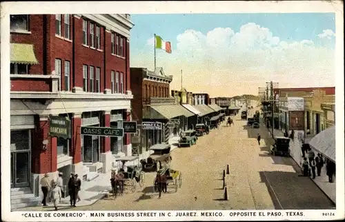 Ak Ciudad Juárez Mexiko, Calle d Comercio, Main Business Street