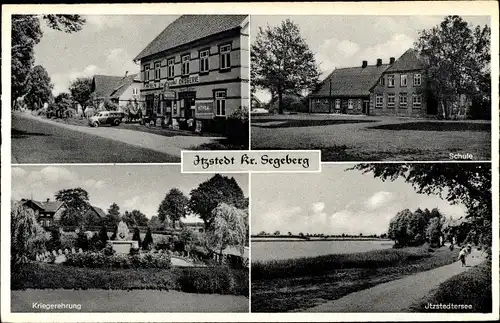 Ak Itzstedt in Holstein, Kriegerehrung, Schule, Itzstedtersee
