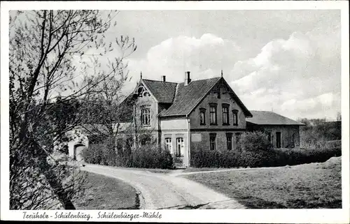 Ak Treuholz Rethwisch in Schleswig Holstein, Schulenburger Mühle