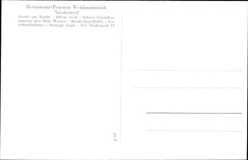 Ak Niederzerf Zerf RheinlandPfalz, Panorama, Hochwaldpartie, Zug, Pension Weidemannsruh