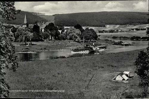 Ak Wahmbeck Bodenfelde an der Weser, Panorama