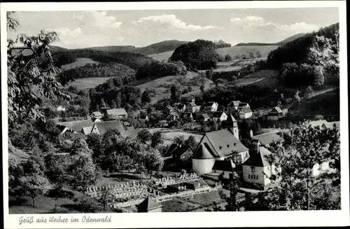 Ak Weiher Mörlenbach im Odenwald Hessen, Gesamtansicht