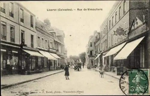 Ak Livarot Calvados, Rue de Vimoutiers