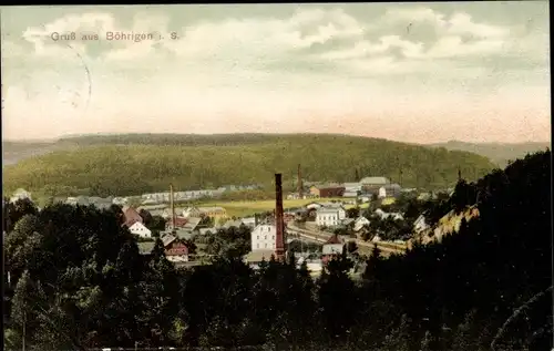 Ak Böhrigen Striegistal Sachsen, Blick auf den Ort