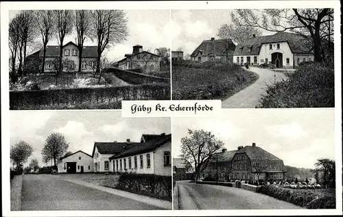 Ak Güby in Schleswig Holstein, Ortsansichten
