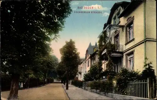 Ak Bad Soden im Taunus, Blick in die Cronenberger Straße