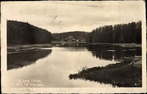 Ak Ostróda Osterode Ostpreußen, Faltianken, Partie am Wasser