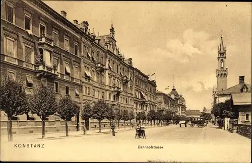 Ak Konstanz am Bodensee, Bahnhofstraße