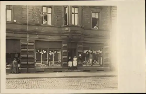 Foto Ak Deutschland, Cafe, Konditorei, Zigarettenhaus, Geschäft