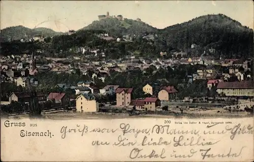 Ak Lutherstadt Eisenach in Thüringen, Gesamtansicht