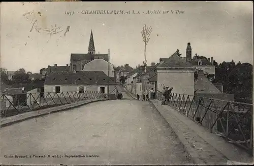 Ak Chambellay Maine-et-Loire, Arrivée sur le Pont