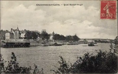 Ak Chalonnes Maine et Loire, Quai Victor Hugo