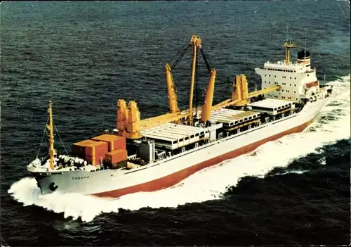 Ak Motorschiff Tagama, Frachtschiff, Baujahr 1977